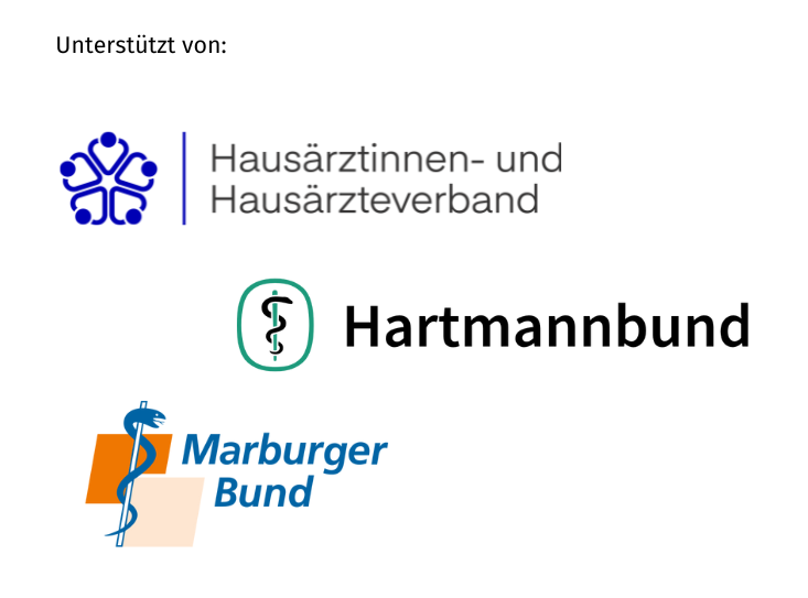 Hausärztinnen- und Hausärzteverband, Hartmannbund und Marburger Bund empfehlen DocD’or. 