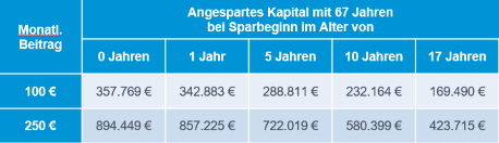 Die Kapitalentwicklung mit DocJunior